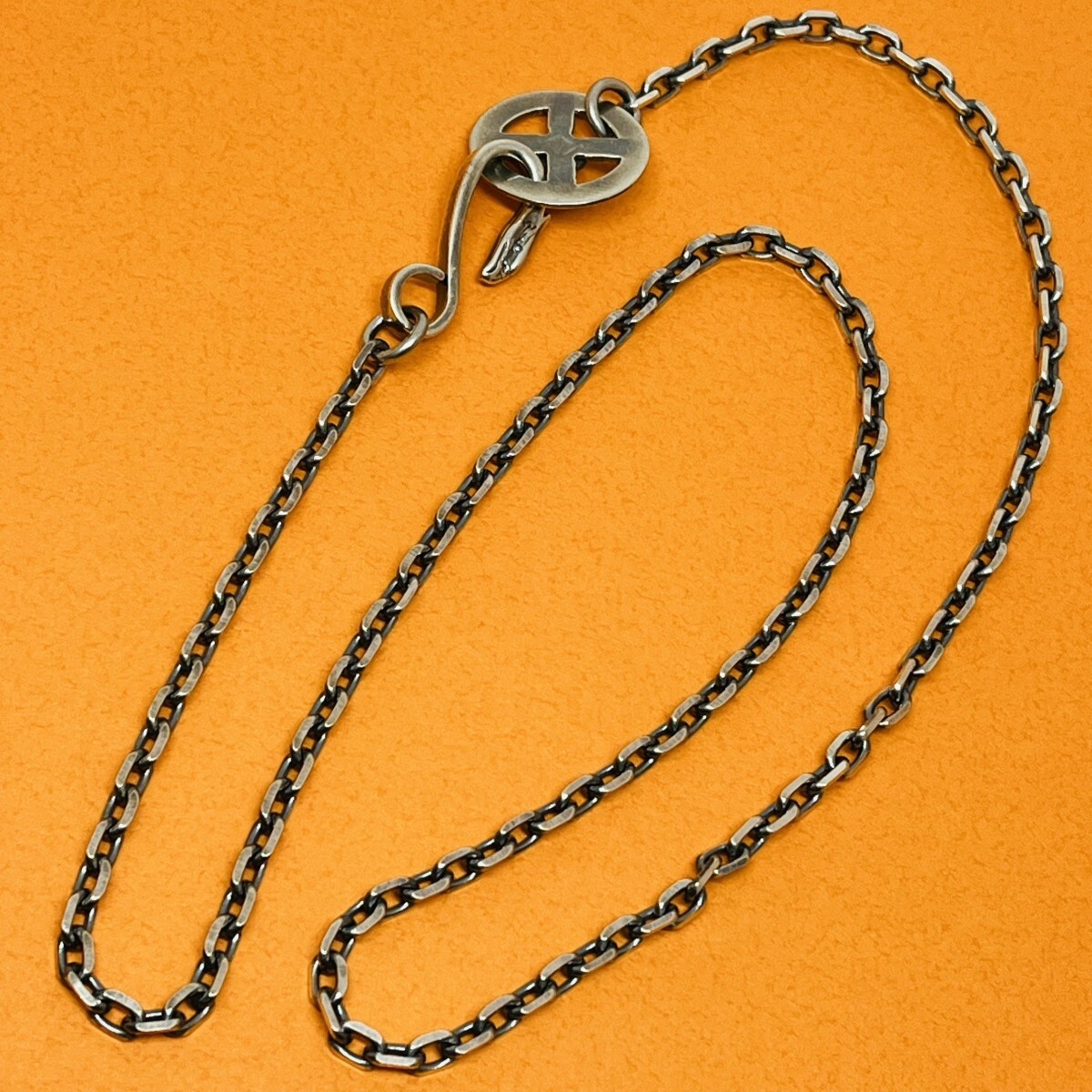 ゴローズ goro's 金メタル付きホイールチェーン イーグルフック 細角 50センチ ネックレス アクセサリー_2