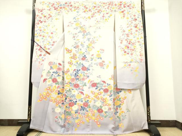 平和屋着物 本加賀友禅作家 押田正義 振袖 草花文 暈し染め 高島屋扱い 正絹 逸品 DAAO1615yyy(振袖)|売買されたオークション ...