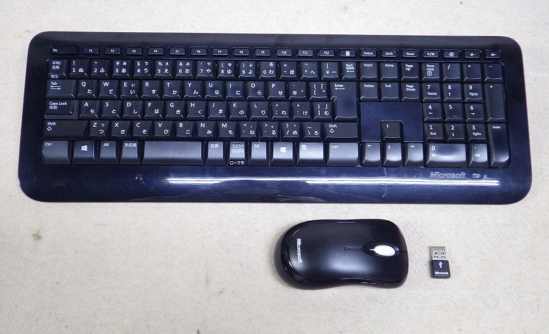 Kかま1075 Microsoft ワイヤレスキーボード マウスセット レシーバー付 WirelessKeyboard800 WirelessMouse1000 パソコン周辺機器_1