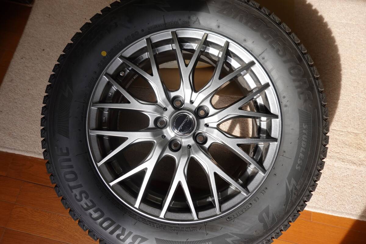 150Km走行の新同品　スタッドレスタイヤ：BS ブリザックDM-V3　225/65R17　102Q　ホイール：エクシーダE05-2　1770+45　5H114　４本組_3