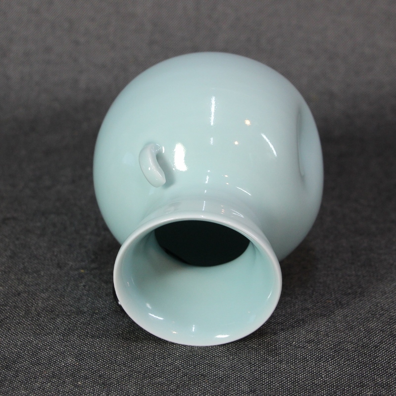 ☆心象不二 照井一玄 青磁耳付掛花入 共箱 花器 壺 花瓶☆(青磁)｜売買