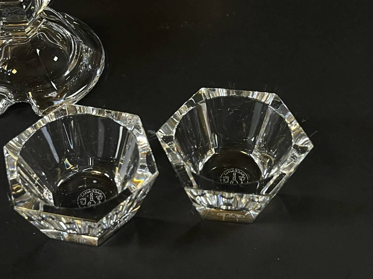 Baccarat バカラ 「ミズーリ」マスタードポット ジャムポット ソルト＆ペッパー 調味料入れ 3連セット 未使用品_6