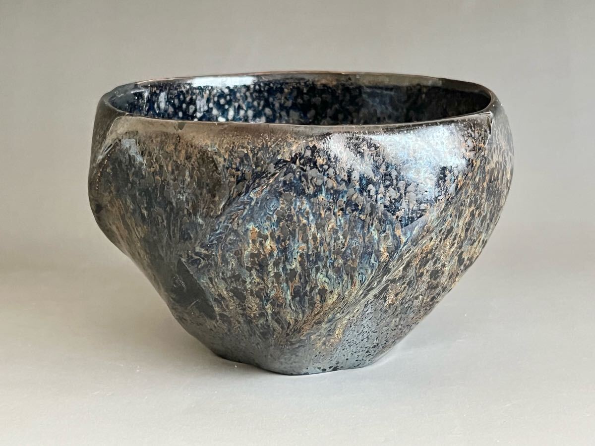 ☆ 人間国宝 清水卯一 鉢 器 窯変 油滴天目 蓬莱鉄燿 深鉢 茶碗(京焼