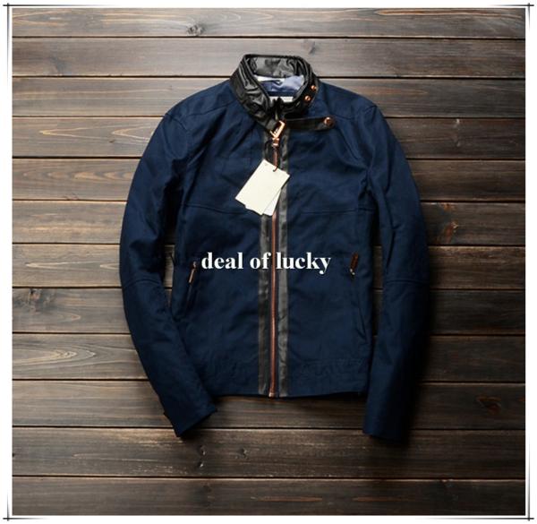 新品ZARA ＰＵレザー ファッションカジュアルデニムブルーM T53