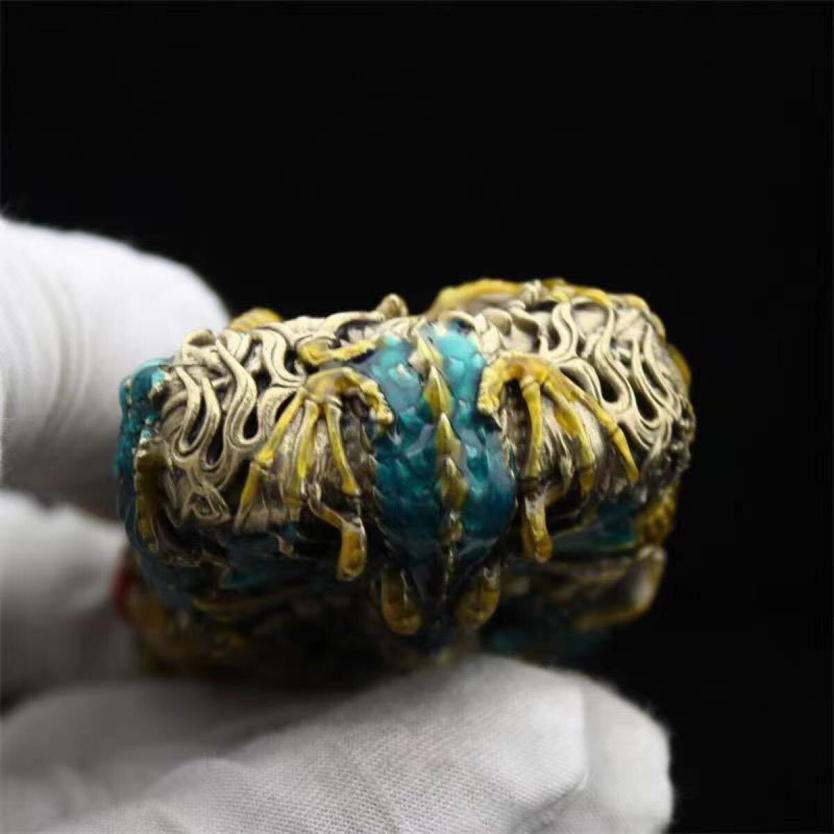 1円 Zippo 夜光 九龍仙女 真鍮製 zippo ライター ジッポー オイルライター 喫煙グッズ 新品 木箱付き_7