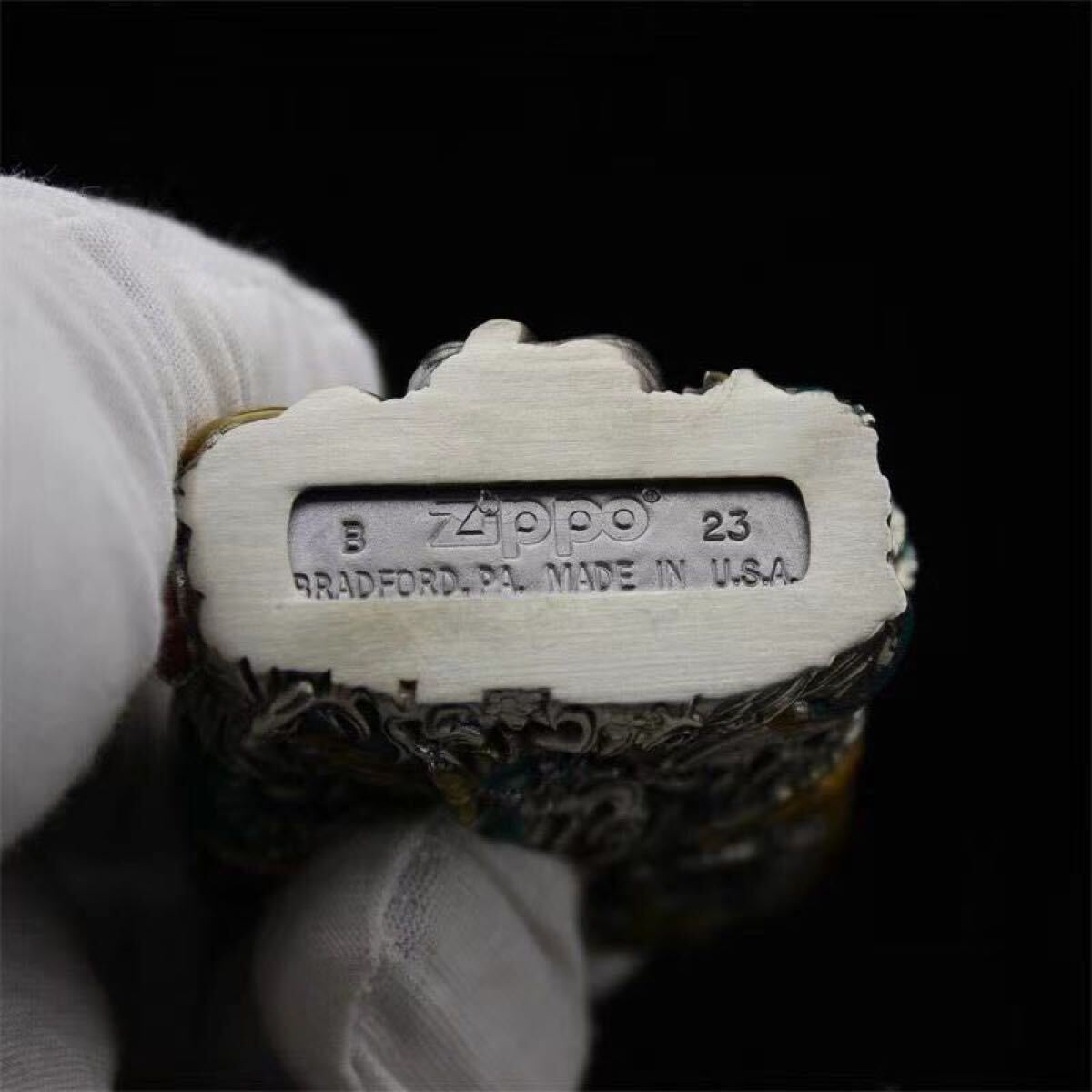 1円 Zippo 夜光 九龍仙女 真鍮製 zippo ライター ジッポー オイルライター 喫煙グッズ 新品 木箱付き_8