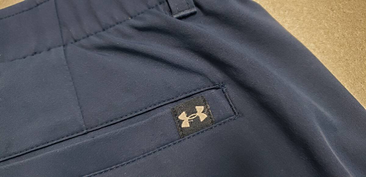 送料無料　アンダーアーマー　ゴルフパンツ 　ストレッチ　ラウンド　XL　ネイビー　_2