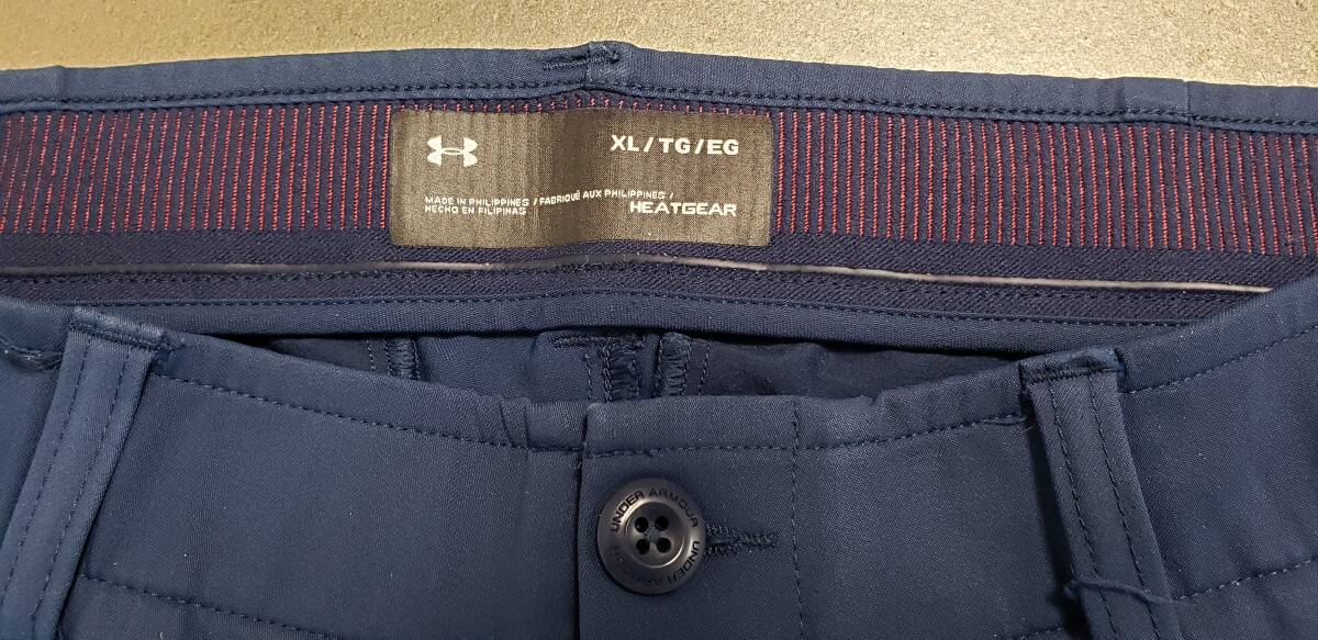 送料無料　アンダーアーマー　ゴルフパンツ 　ストレッチ　ラウンド　XL　ネイビー　_3
