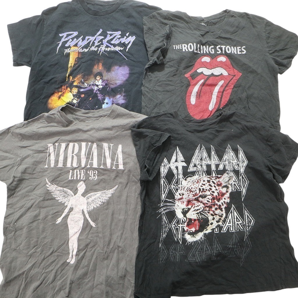 古着卸 まとめ売り 音楽・バンド Tシャツ 16枚セット ( メンズ S ) 人物 ニルヴァーナ アイスキューブ KISS  中古 古着 NF7734 古着卸 まとめ売り 音楽・バンド 半袖Tシャツ 15枚セット (メンズ L