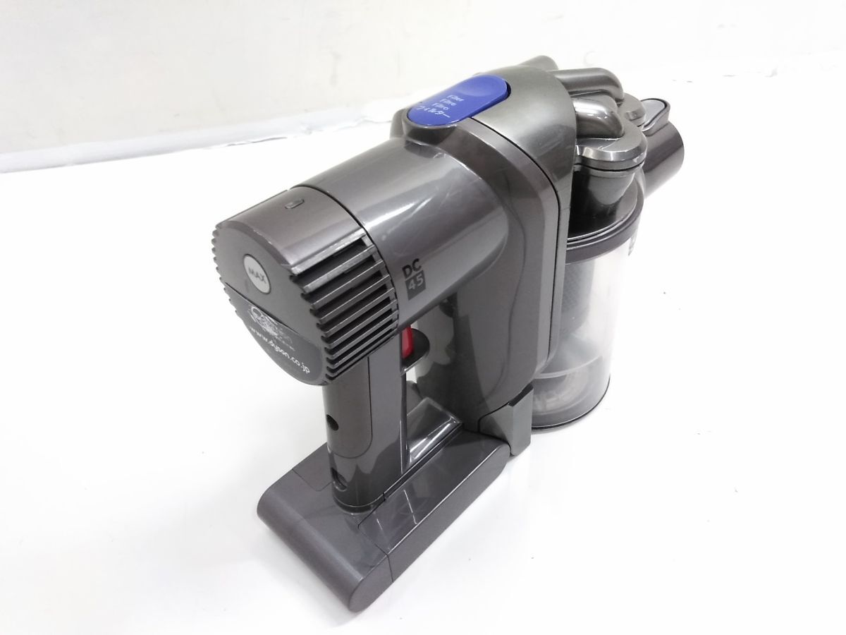 ♪Dyson ダイソン DC45 TYPEB ハンディ コードレスクリーナー サイクロン掃除機 充電アダプター/アタッチメント/スタンド 0418-38G @160♪_4