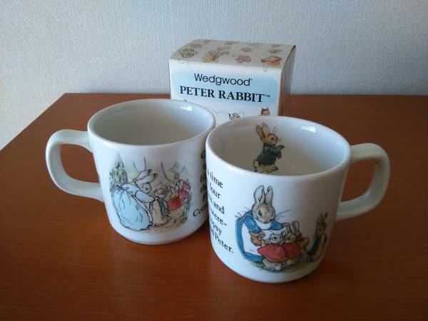 【未使用含】ウェッジウッド ピーターラビット マグ2個　旧刻印_1