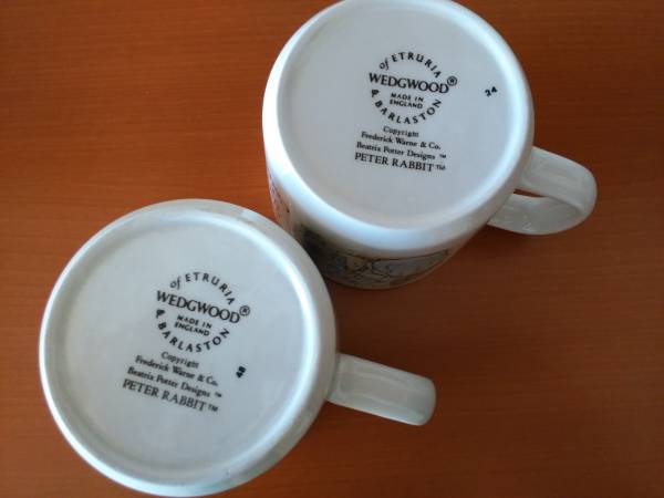 【未使用含】ウェッジウッド ピーターラビット マグ2個　旧刻印_3