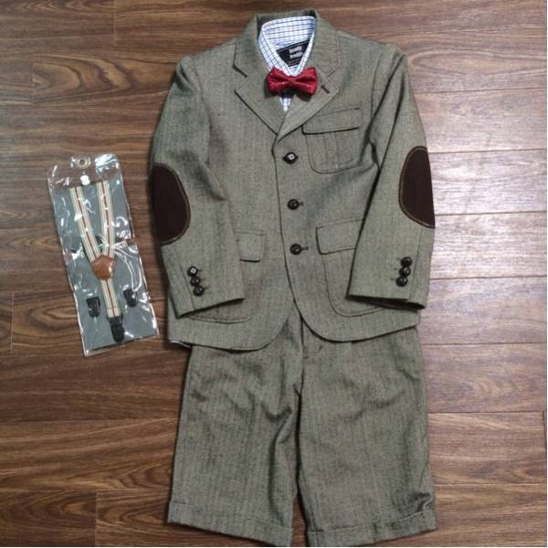 男の子 ブリティッシュスタイル スーツ 120 ５点セット 七五三