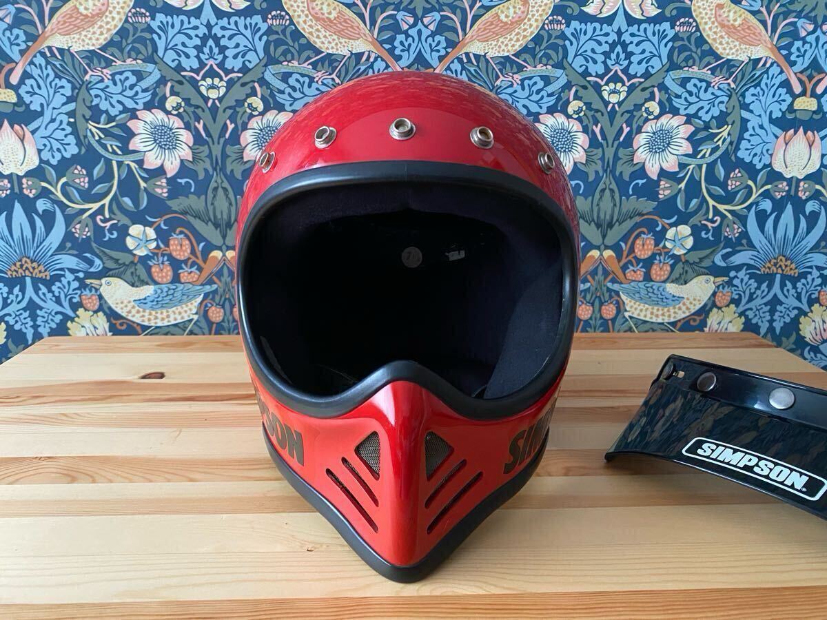 シンプソン　M52 赤　ビンテージ　ヘルメット_1