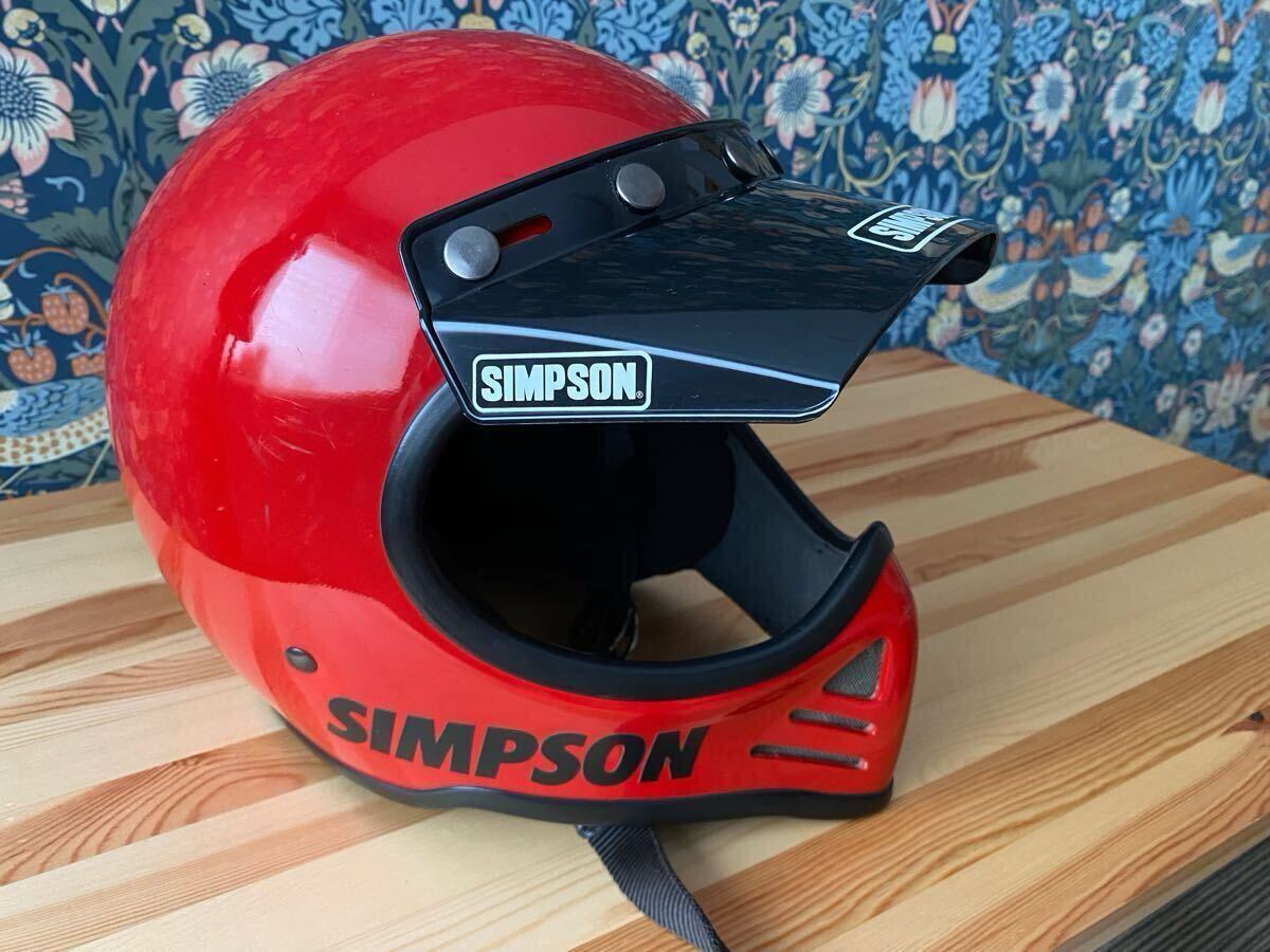 シンプソン　M52 赤　ビンテージ　ヘルメット_10