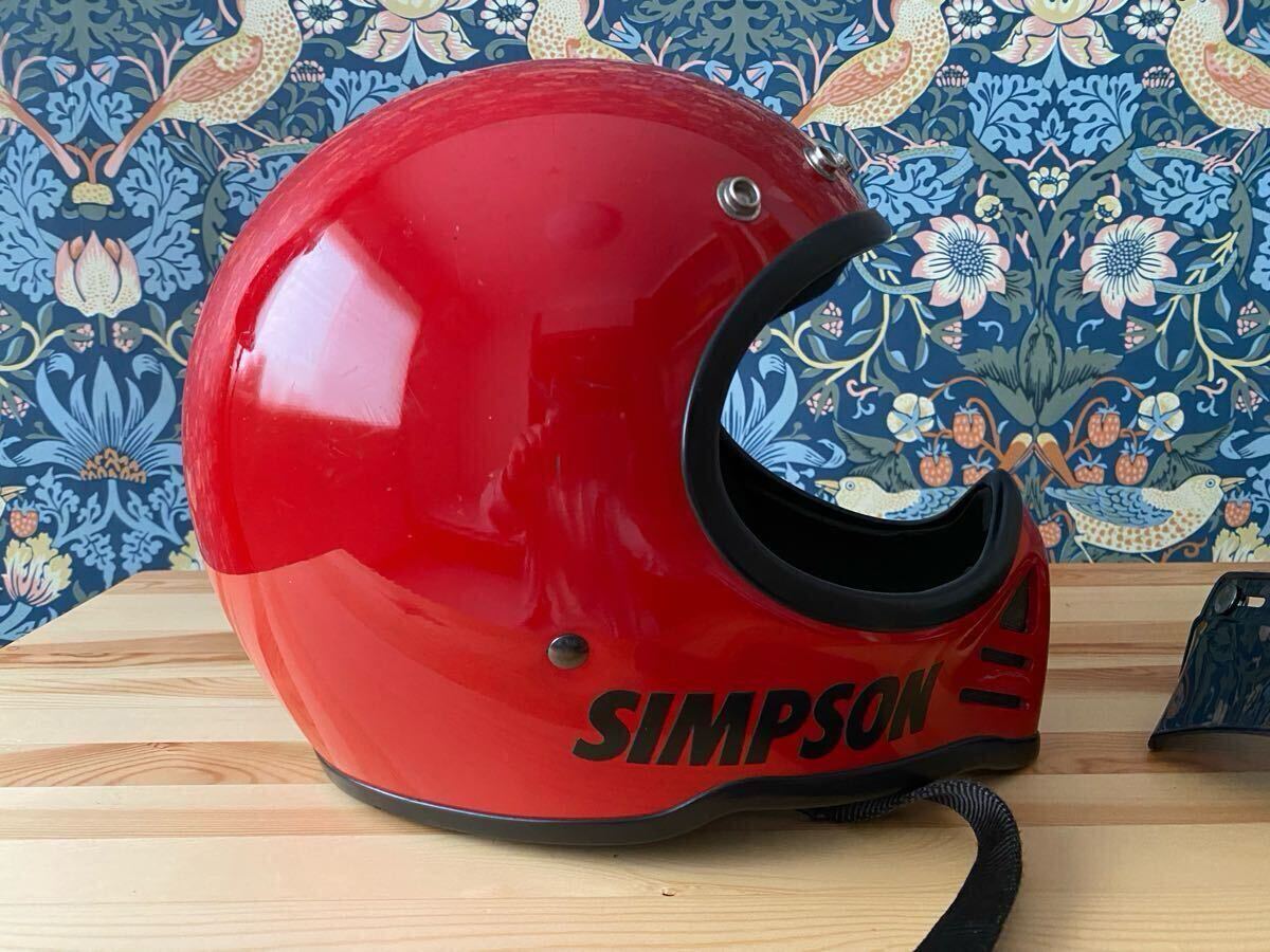 シンプソン　M52 赤　ビンテージ　ヘルメット_2