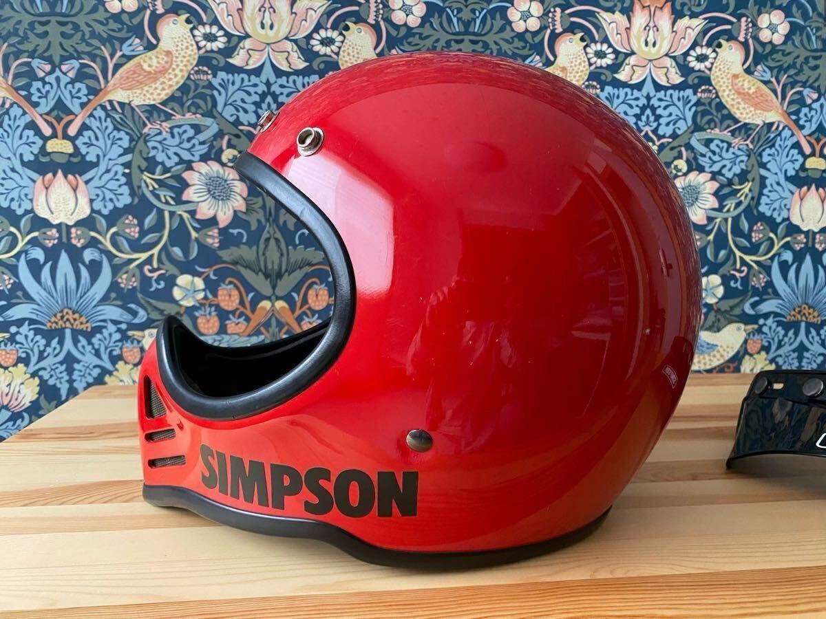 シンプソン　M52 赤　ビンテージ　ヘルメット_3