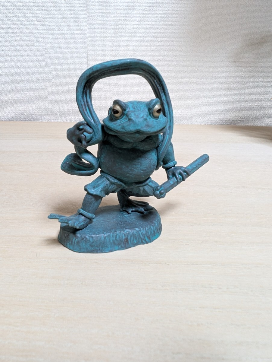Art in Gashapon カエルの金剛力士像 阿形・吽形(銅像カラー) 2種(仏像