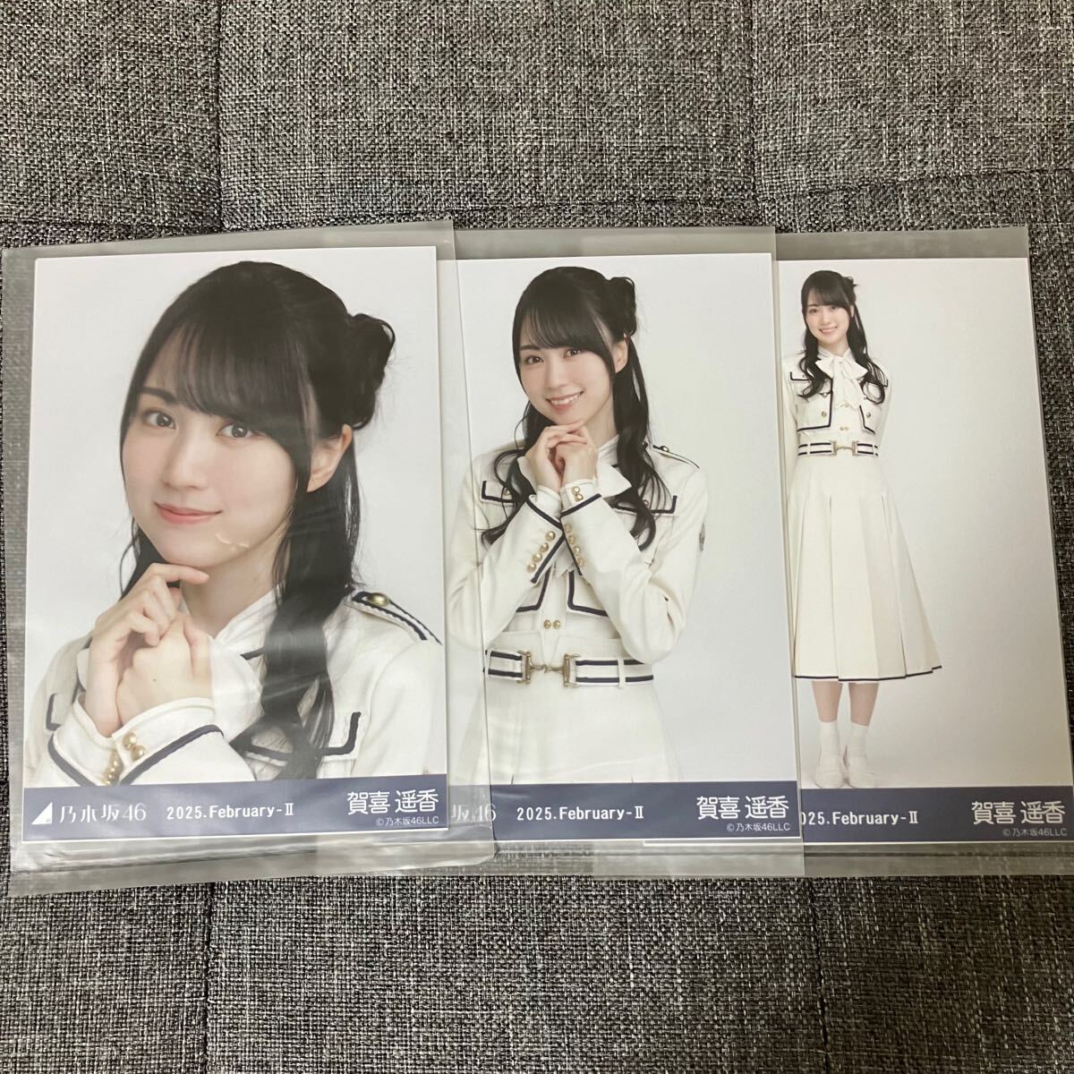 乃木坂46 賀喜遥香 2025 February-II 37th制服 衣装 生写真 コンプ 3枚