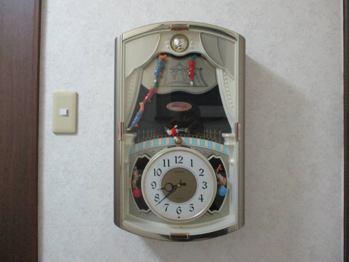 中古ジャンク SEIKO Circusparade RE519G からくり時計 サーカス