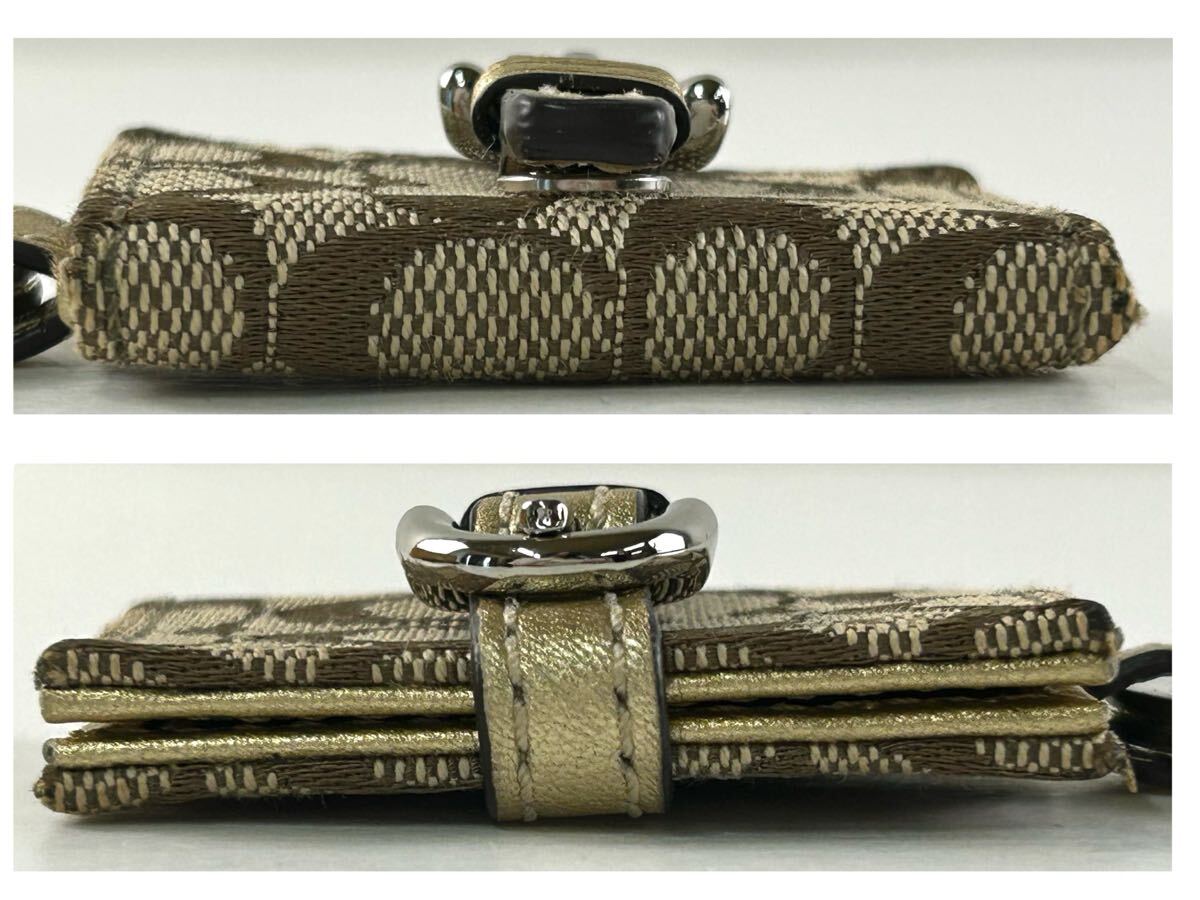 ST560】COACH コーチ 手帳 フォトフレーム キーリング キーホルダー