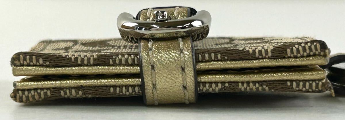ST560】COACH コーチ 手帳 フォトフレーム キーリング キーホルダー