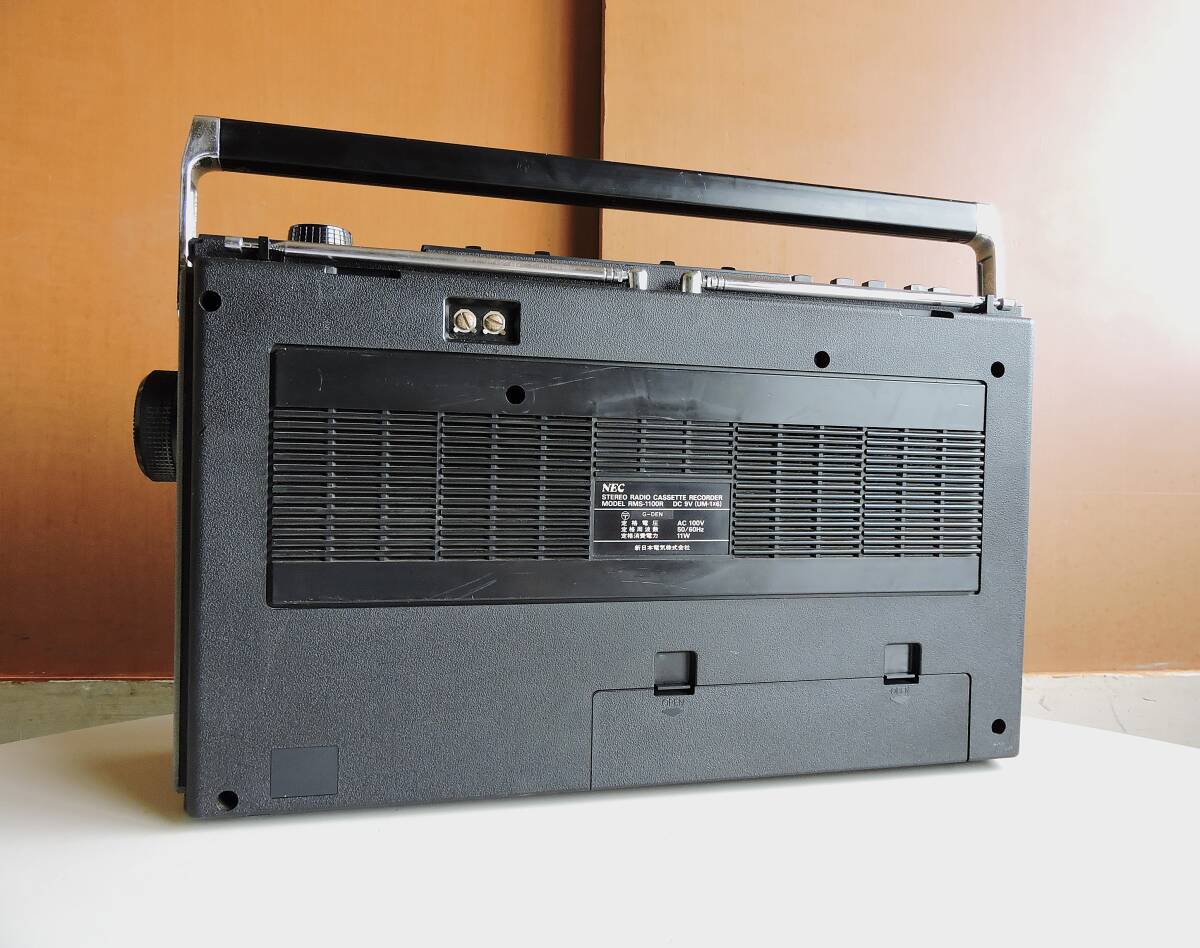 70s 3バンド・ラジオ ビンテージ ラジカセ NEC RMS-1100R 整備済 動作
