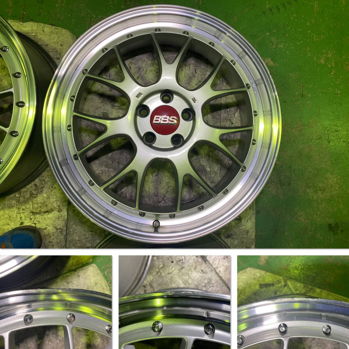 送料無料 社外20インチ 8.5J +43 PCD114.3 5H 4本セット BBS LM-R