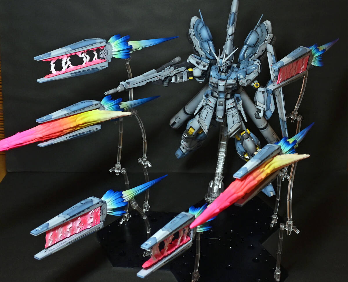 RG 1/144 RX-93-V2 Hi-vガンダム + フィン・ファンネルエフェクトセット 全塗装 完成品_1