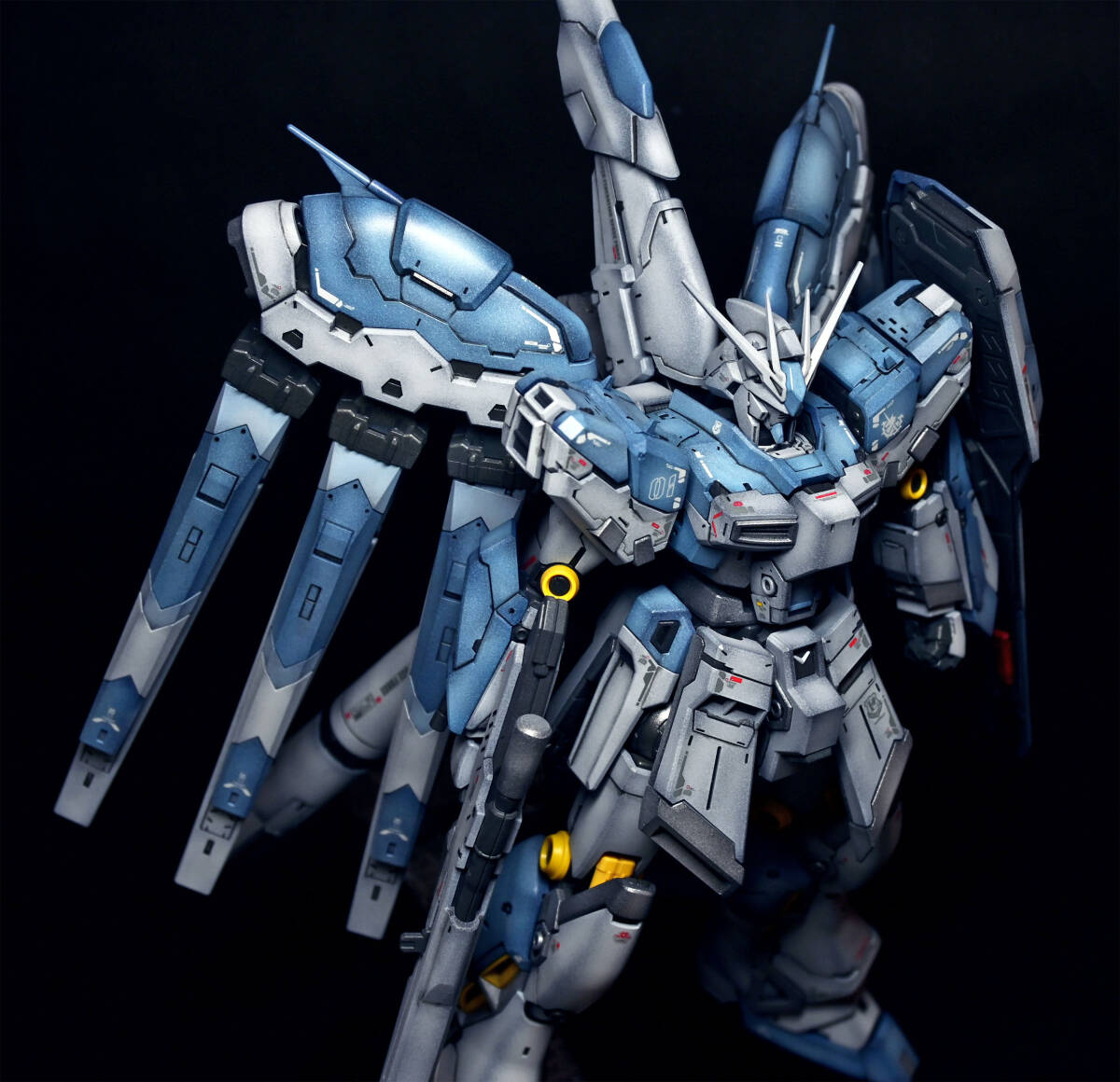RG 1/144 RX-93-V2 Hi-vガンダム + フィン・ファンネルエフェクトセット 全塗装 完成品_6