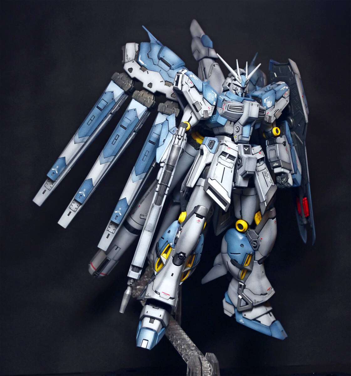 RG 1/144 RX-93-V2 Hi-vガンダム + フィン・ファンネルエフェクトセット 全塗装 完成品_8
