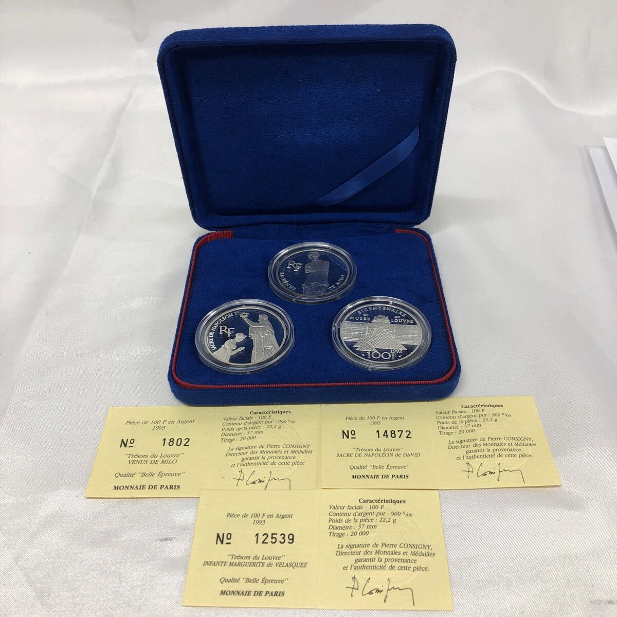 ルーブル美術館200周年記念コイン 6-91【中古品】100フラン 1993年