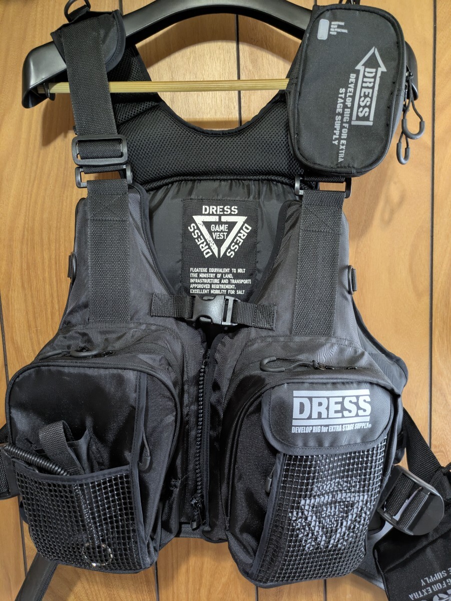 DRESS ゲームベスト AIR サポーター付 ドレス フローティングベスト ライフジャケット 1スタ 送料無料 オマケ付き 断捨離セール中_1