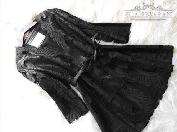 KH01*限定*高級本革*13号XL*ラムレザー製♪美麗花デザインコート