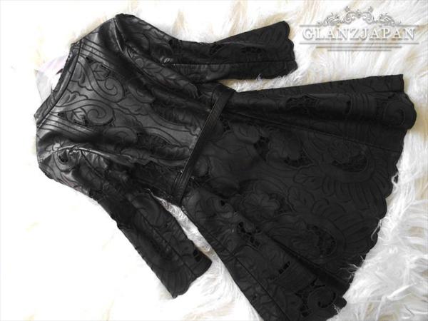 KH01*限定*高級本革*13号XL*ラムレザー製♪美麗花デザインコート