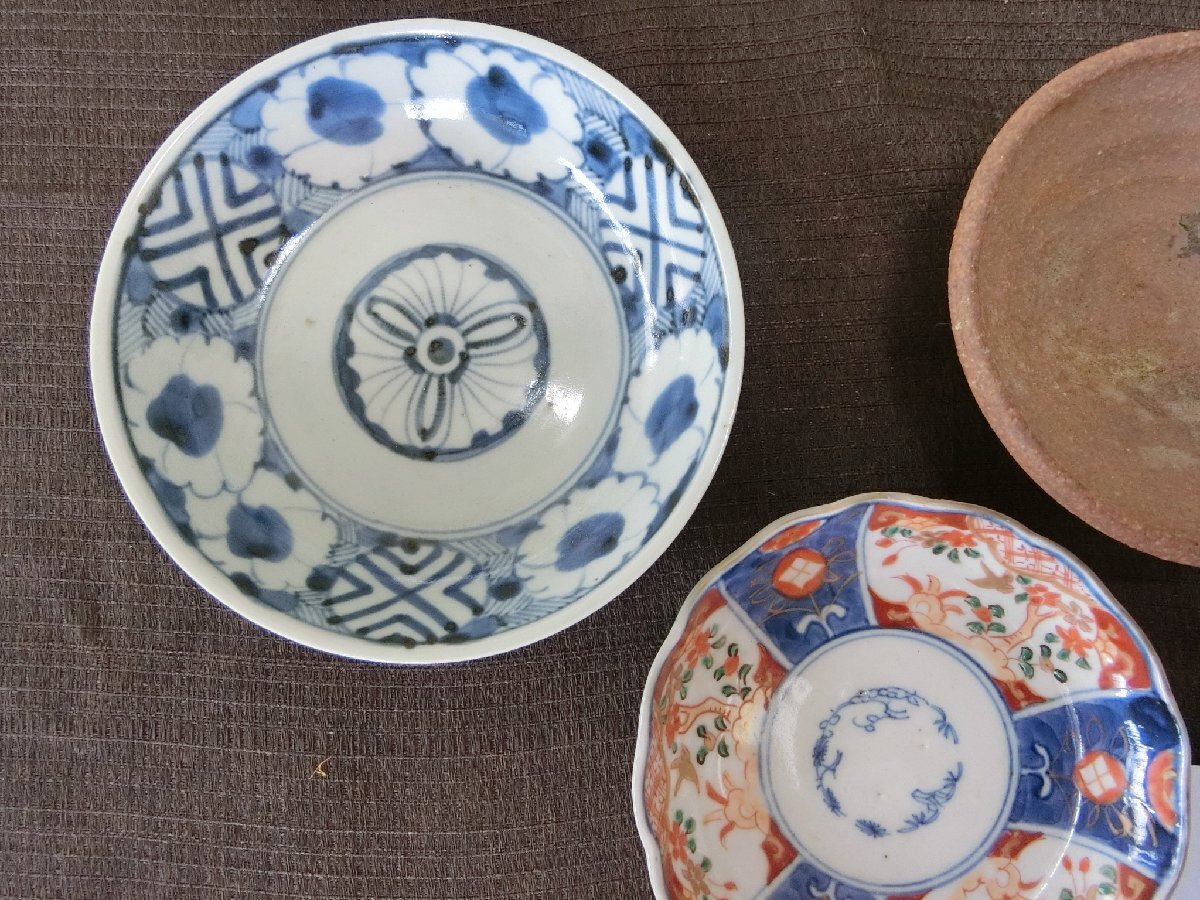 骨董　目の肥やしに！【年代物　4種類　なます皿　小皿・S4・骨董 】◆染付　古伊万里　色絵　容器　茶器　急須　中国※円安　骨董買得　_4