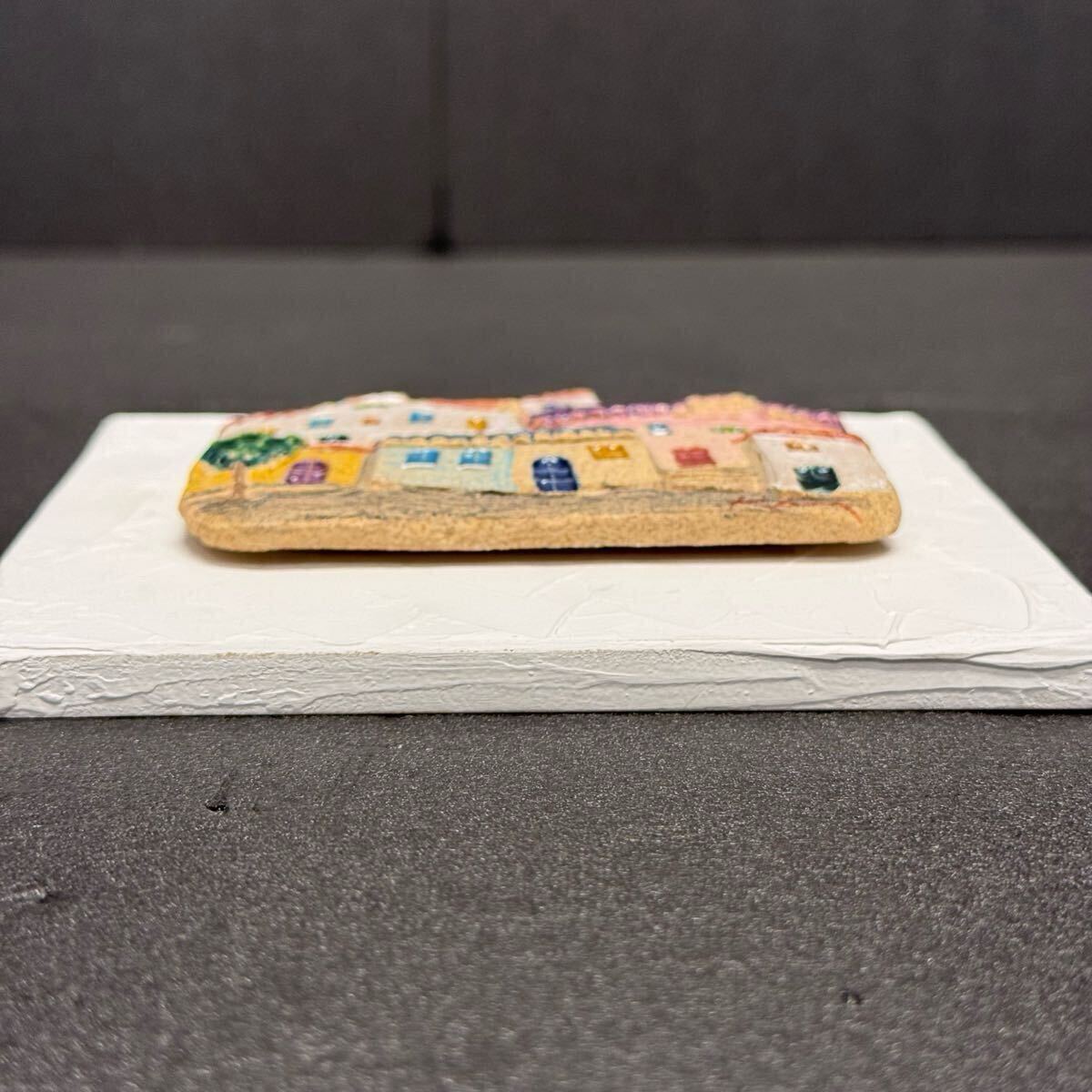 秋篠宮妃殿下お買い上げ作家 棒田和義 陶板アート 「ミニタウン-2」 共