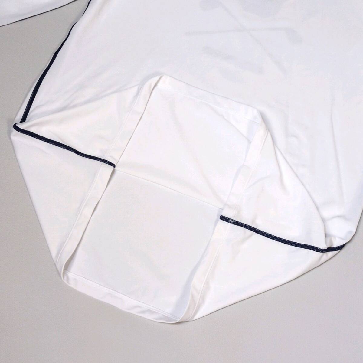 XL MARK&LONA マークアンドロナ モックネック 長袖 ゴルフウェア スカル ストレッチ トップス 大きい 近年 GOLF 白 メンズ 吸水速乾_5