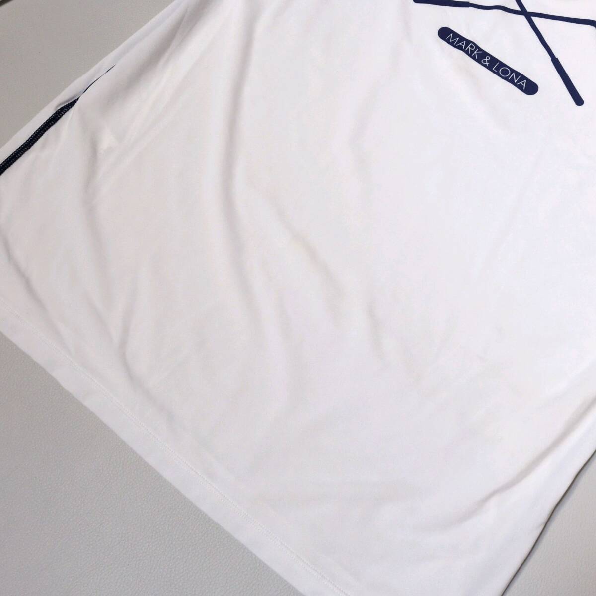 XL MARK&LONA マークアンドロナ モックネック 長袖 ゴルフウェア スカル ストレッチ トップス 大きい 近年 GOLF 白 メンズ 吸水速乾_7