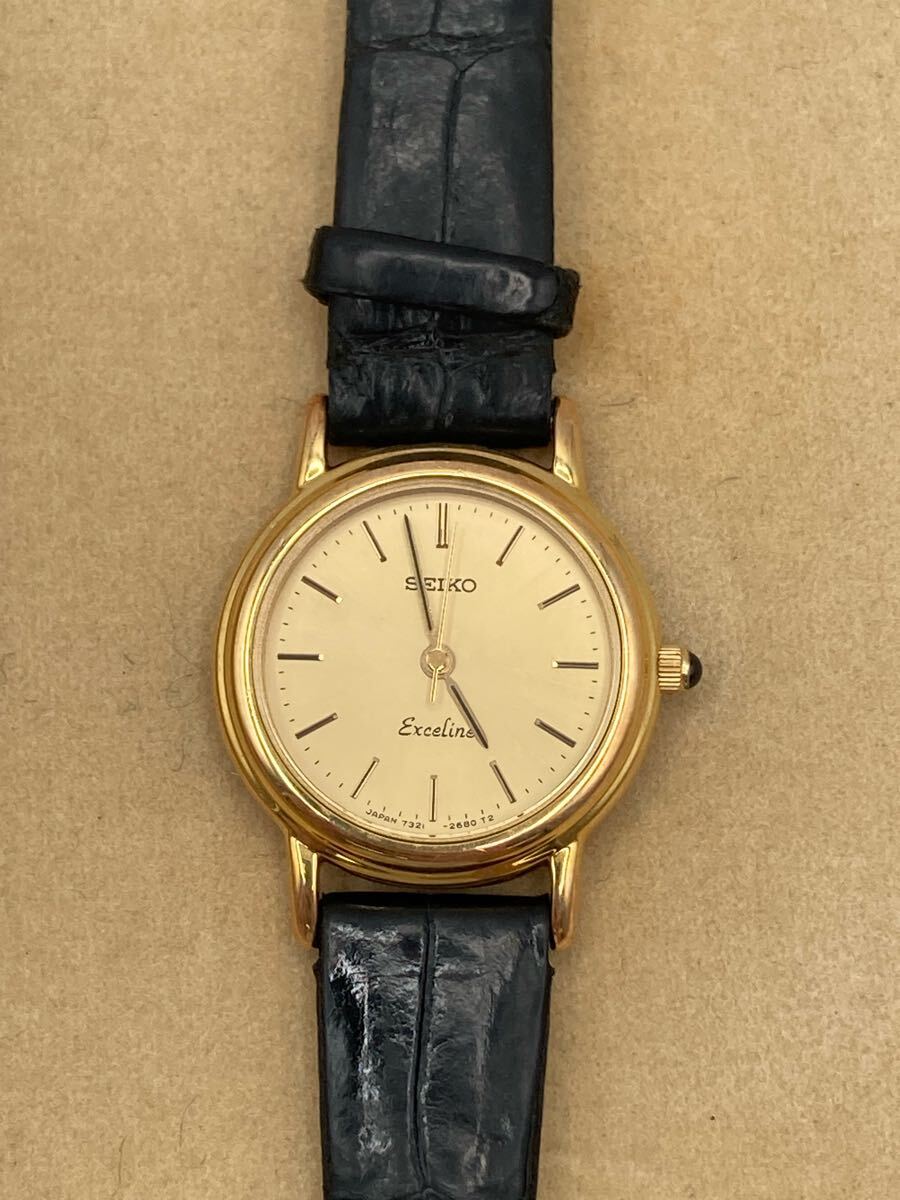U1136-i】 SEIKO セイコー EXCELINE アクセリーヌ 不動 動作未確認