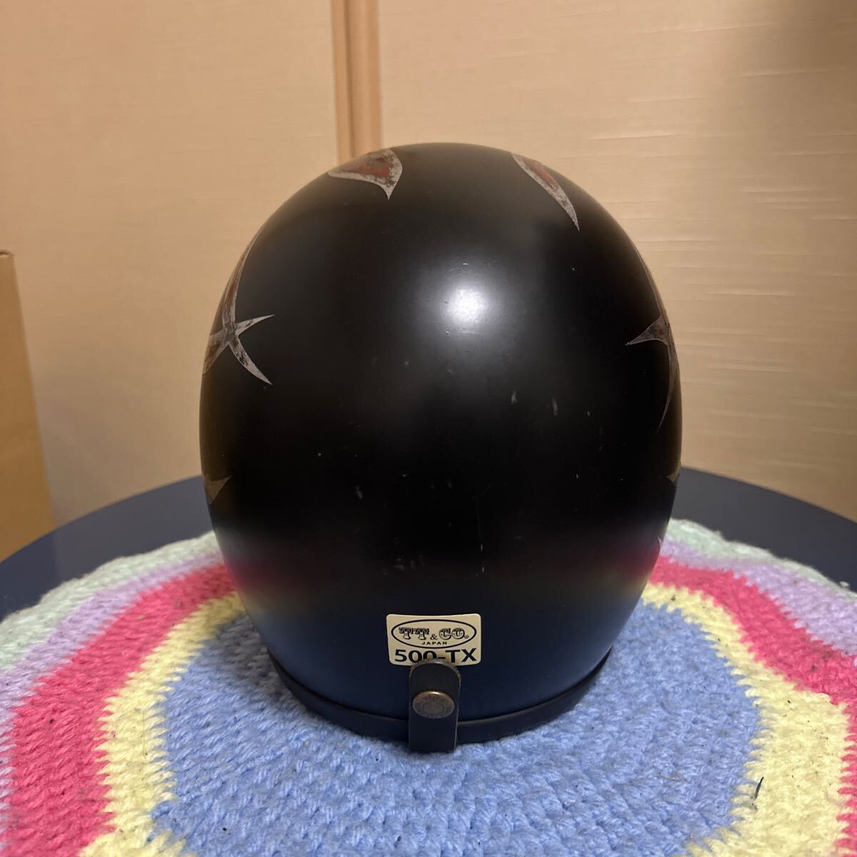 送料無料　TT&CO 500TX ヴィンテージ風フレア　S〜M ダブルストラップ　 ジェットヘルメット_5