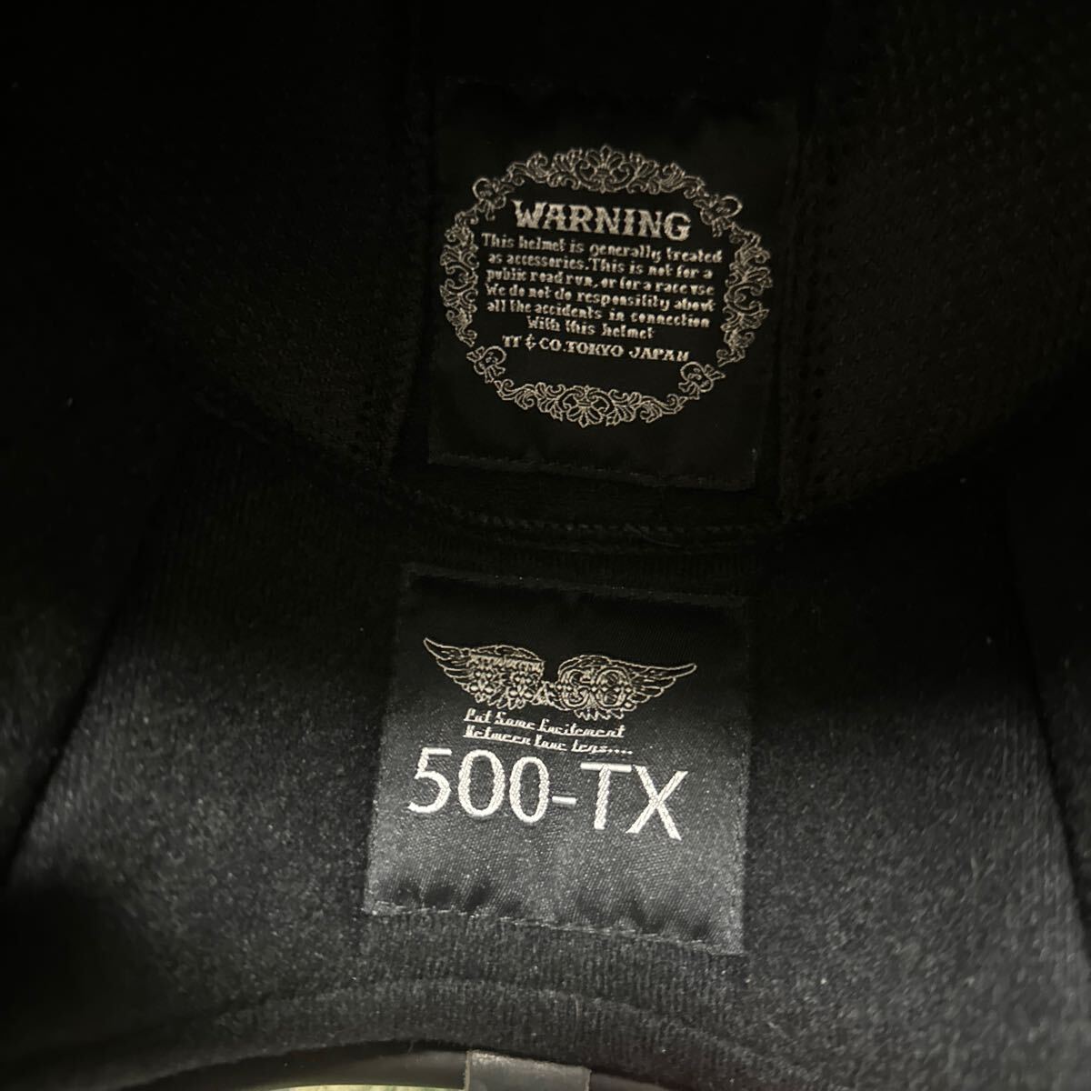 送料無料　TT&CO 500TX ヴィンテージ風フレア　S〜M ダブルストラップ　 ジェットヘルメット_9