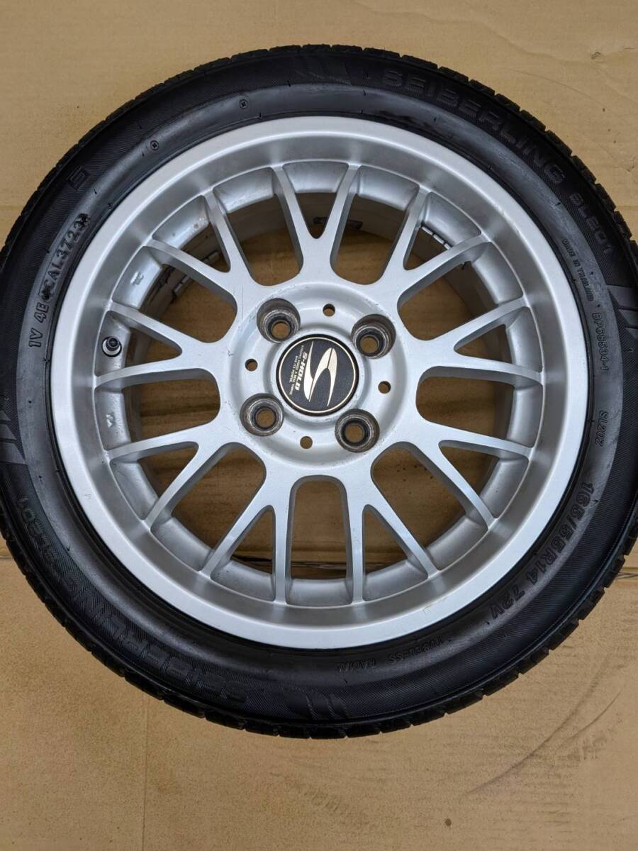 ★千葉市川発★送料着払い★引取OK★アルミ★S-HOLD165/55R14★ブリヂストン★SEIBERLING SL201★ ２3年37週★4本セット★引取OK★_1