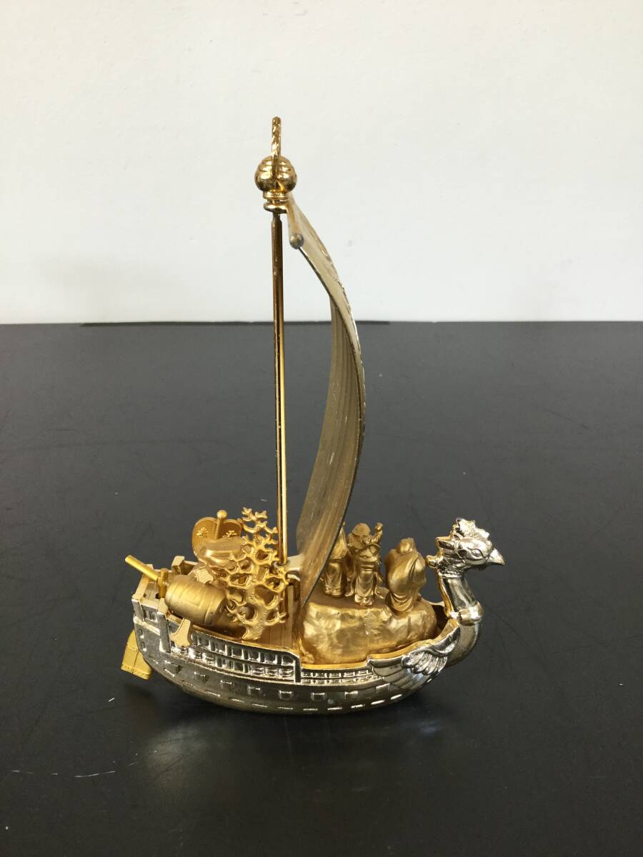 ☆《金属製》置物 宝船 寳船 金色 ゴールドカラー 寳 七福神 縁起物