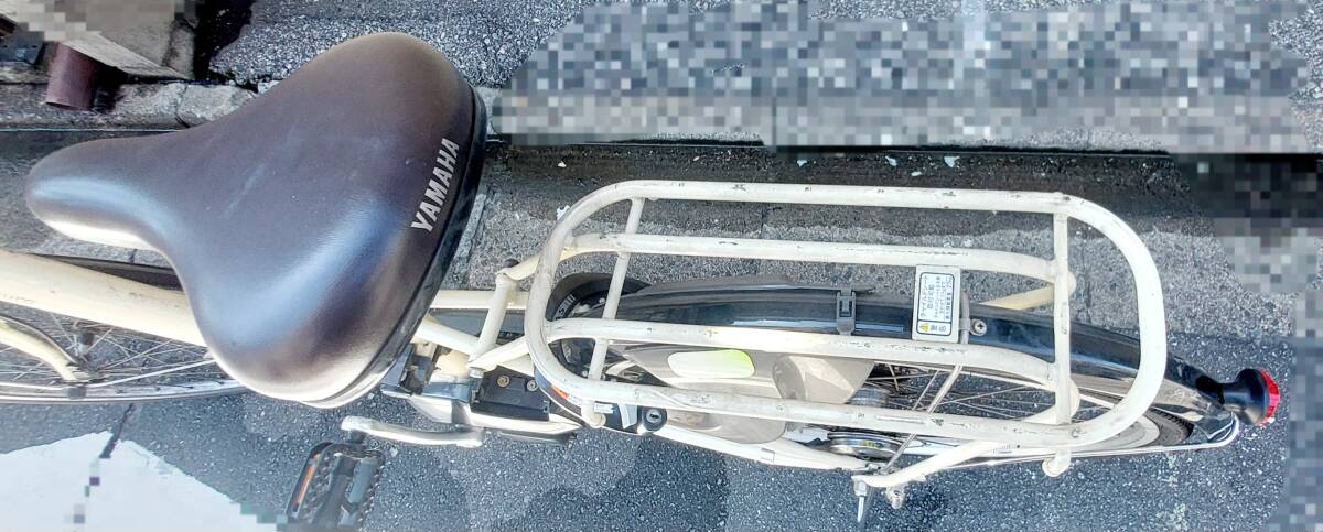 【荒川区に引取限定】ジャンク 難あり ヤマハ PAS ナチュラXM 2019年モデル アイボリー 内装3段変速 26型_10