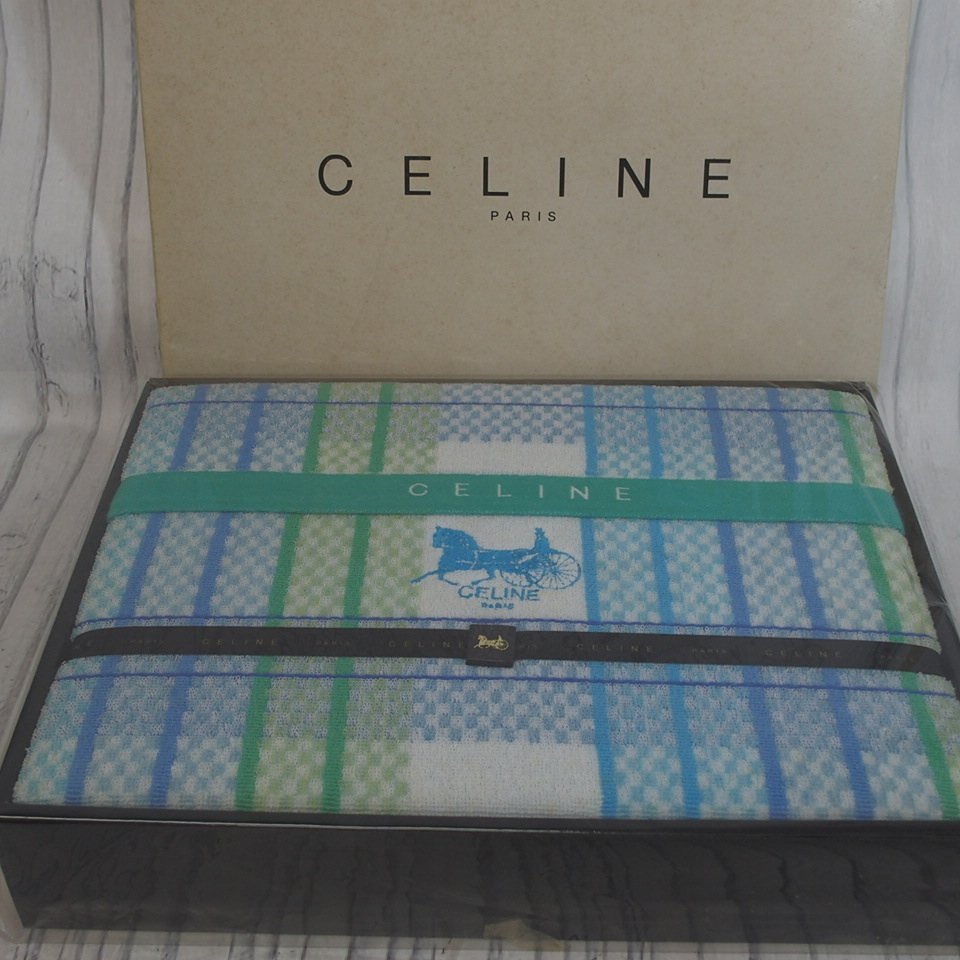 f002 F3 未使用品 CELINE セリーヌ タオルケット CL906 RAE5554100