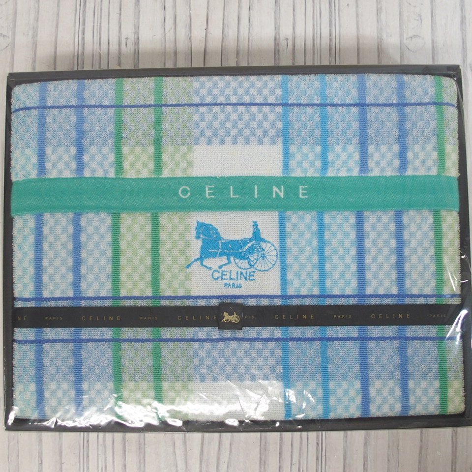 f002 F3 未使用品 CELINE セリーヌ タオルケット CL906 RAE5554100
