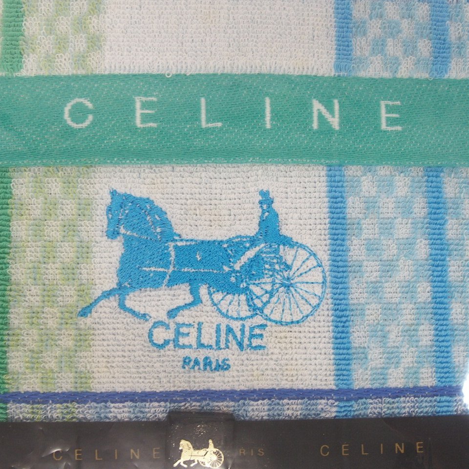 f002 F3 未使用品 CELINE セリーヌ タオルケット CL906 RAE5554100