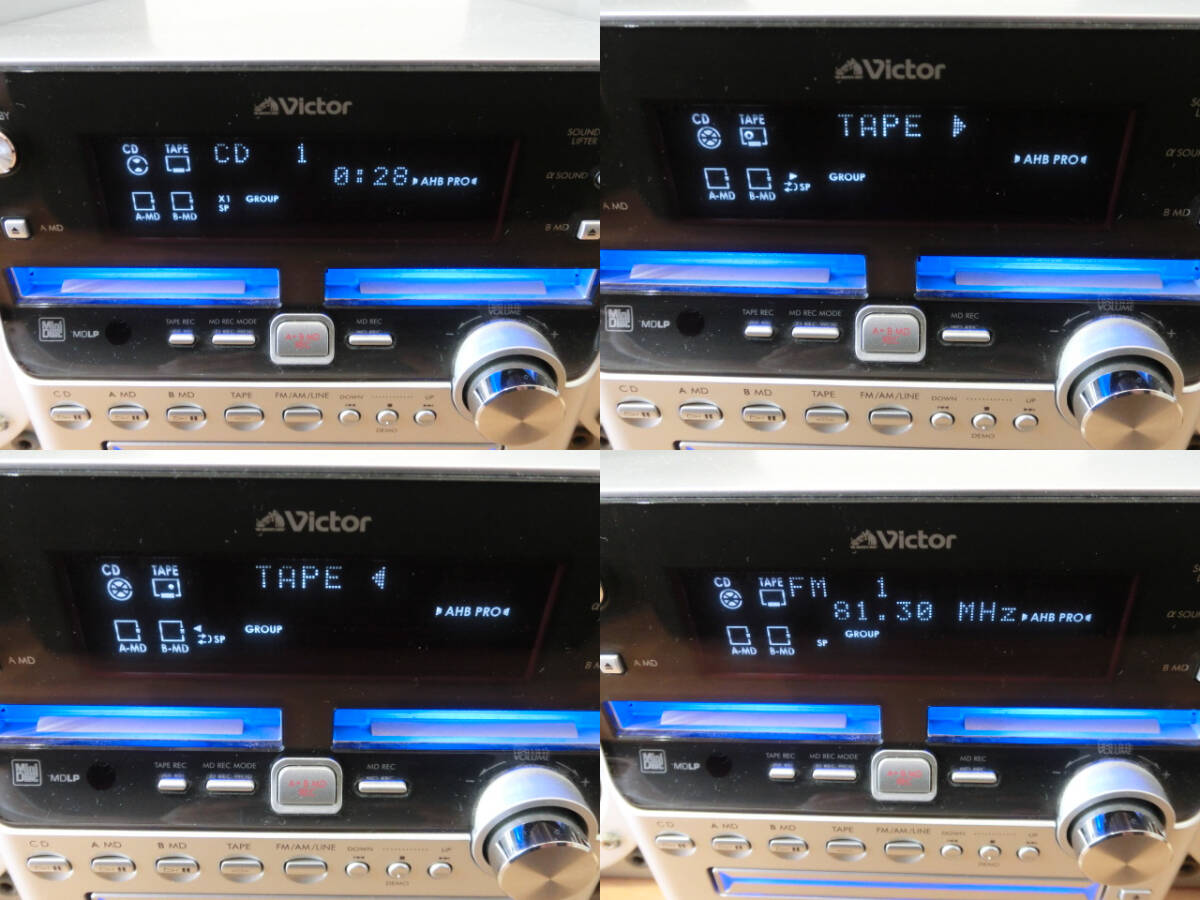 【希少の逸品】Victor UX-W500 CD-MD5倍速録音可 リモコン付き 希少の逸品】Victor UX-W500 CD-MD5倍速録音可 リモコン付き ビクター
