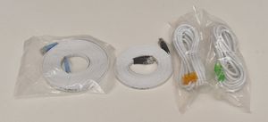 LANケーブル CAT5e (1000BASE-T) フラットタイプ 3.5mと4.5m ・モジュラーケーブル 2本